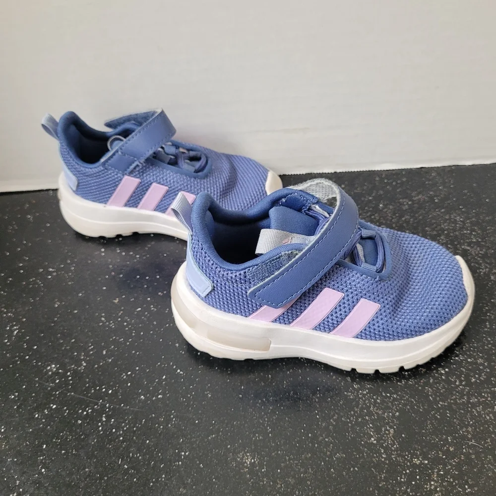 Adidas Kids Blue and Lavender Sneakers